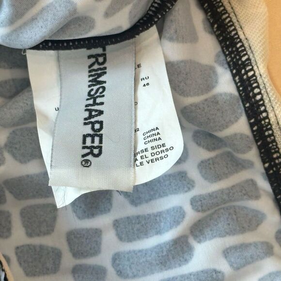 NWT Trimshaper Tankini V-Neck Top Black/White Size 10 - Picture 11 of 12